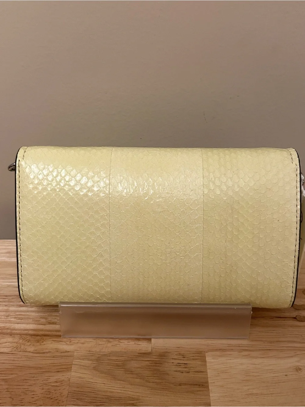 Tory Burch Lemon Tart Thea Embossed Patchwork Flat Wallet Crossbody